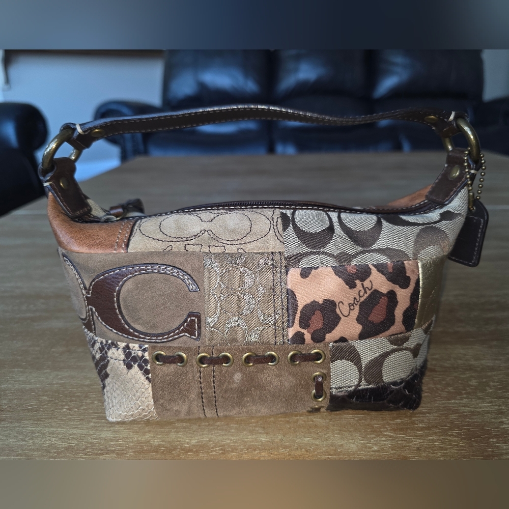 Coach Mini Multicolor Patchwork  Bag
